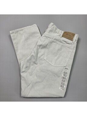NWOT Polo Ralph Lauren Varick Slim Straight Beige White Jeans 38x28